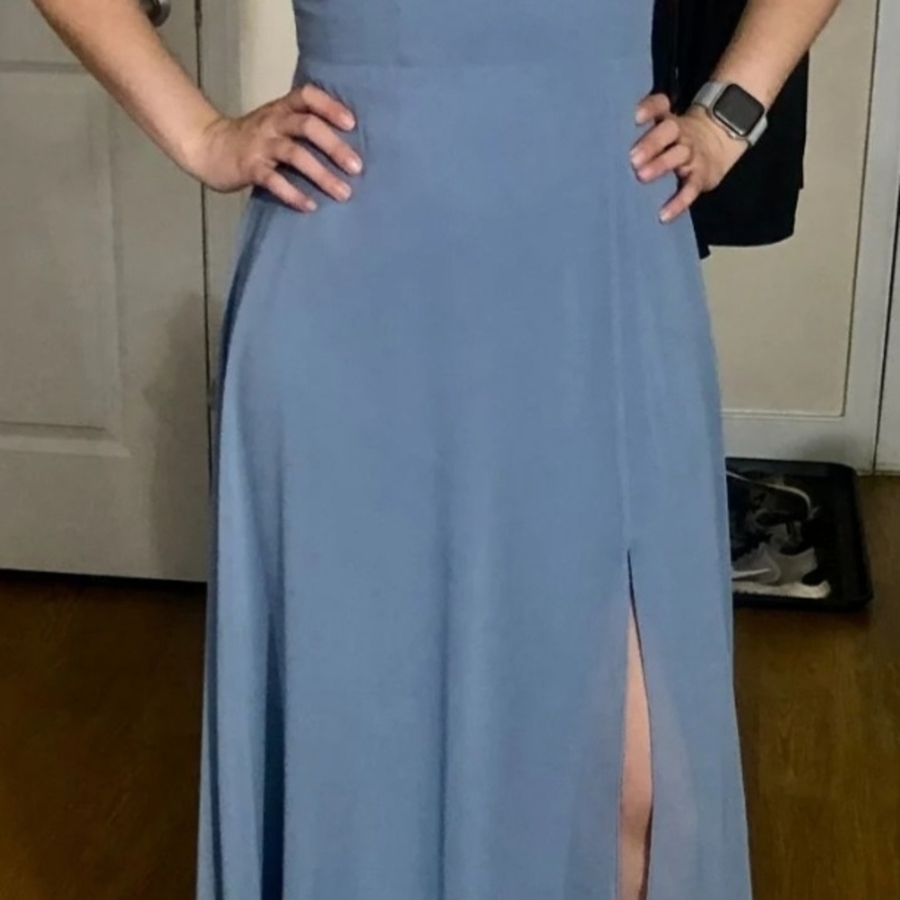 Jenny Yoo Light Blue Maxi Dress